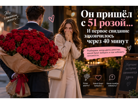 Букет на первом свидании: стоит ли дарить цветы девушке