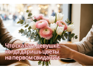 Что сказать девушке, когда даришь цветы на первом свидании