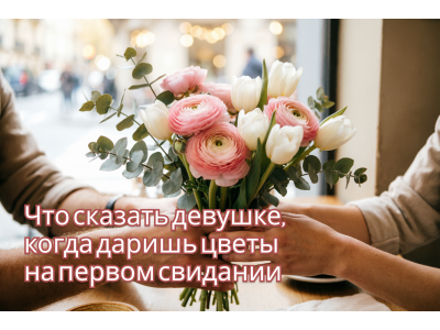 Что сказать девушке, когда даришь цветы на первом свидании